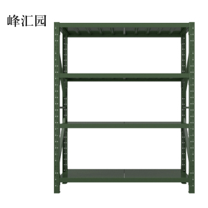 峰汇园消防铁锹镐农具摆放架安保装备器材存放架军绿色拆装盾牌货架1.5米长存放架1500*600*2000