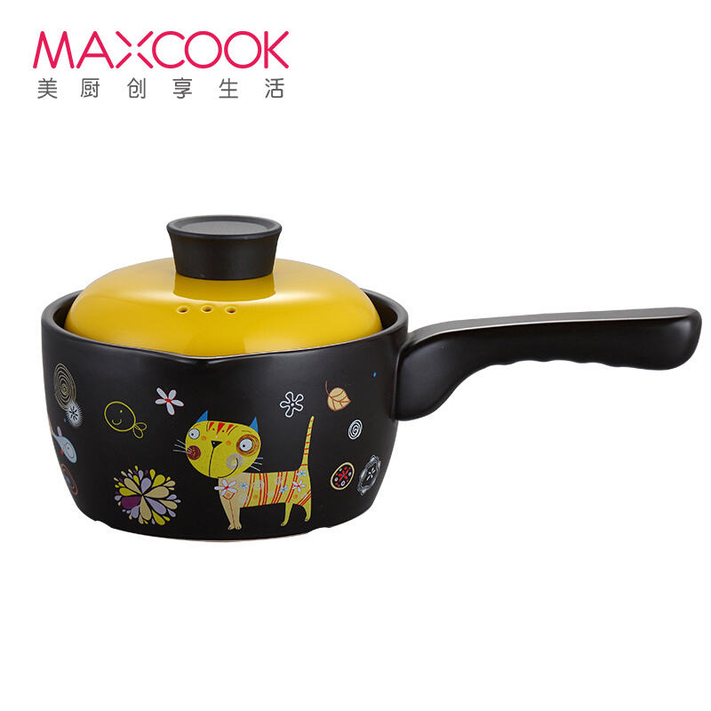 美厨(maxcook)陶瓷煲砂锅汤锅 天然锂辉石1.