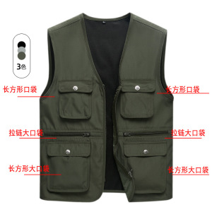 男装春夏季户外钓鱼男士马甲多口袋坎肩休闲工装马夹宽松摄影马甲