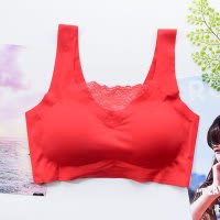 日本无痕内衣女胖mm聚拢无钢圈防震跑步背心大码胸罩运动文胸薄款