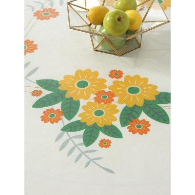 家柏饰(CORATED)圆桌子桌垫餐桌布防水防油免洗pvc圆形塑料台布欧式布艺家用北欧