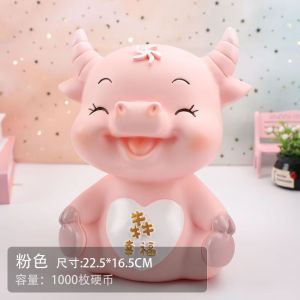 康浪牛气冲天幸福牛儿童存钱罐生肖大人可爱防摔大容量创意只进不出