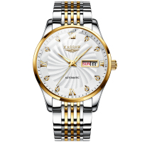 卡梭(KASSAW)手表自动机械表双日历机械男表时尚商务休闲夜光防水手表男K869G K864G