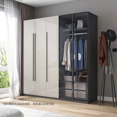 全友家居极简风卧室组合家居衣柜储物柜(不含妆凳)