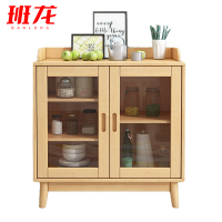 班龙餐边柜两门80cm原木色台