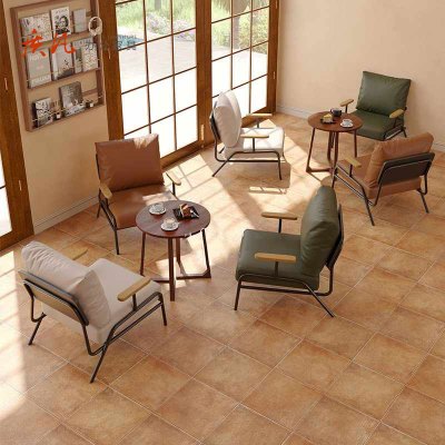 质凡桌椅组合接待沙发店铺奶茶店酒吧沙发休闲区桌椅[防水纳帕皮]3单椅+1蘑菇桌