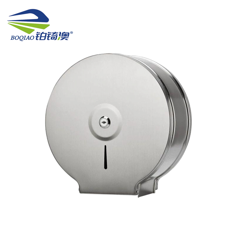 铂锜澳 304不锈钢壁挂式纸巾盒/26*25cm-圆形亮钢/个