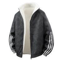 男装新款立领棉服男女情侣款冬季双面穿潮流百搭休闲棉服外套