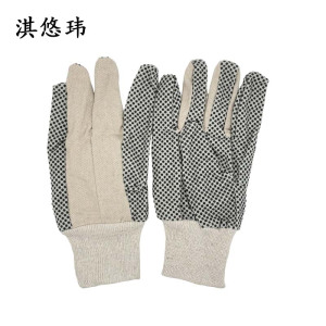 淇悠玮 点珠帆布手套 QSB055 双