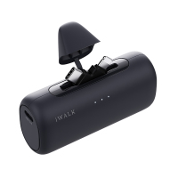 爱沃可[3C认证可上飞机]LPS002 快充尾插移动电源 5000毫安/lightning+type-c适用/黑色