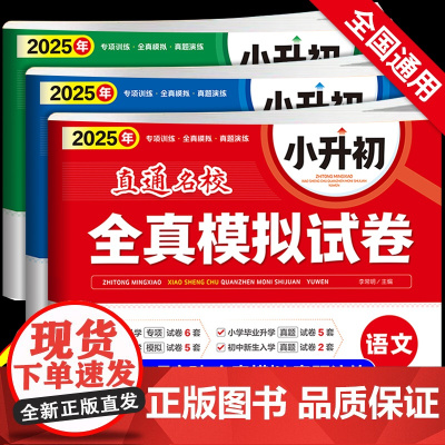 2025小升初真题卷语文数学英语必刷题配套人教版小学毕业升学总复习资料六年级下册试卷测试卷全套专项训练名校模拟分班考试卷