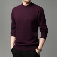 恒源祥羊毛衫男2024新款中青年男士半高领毛衣保暖纯羊毛针织衫