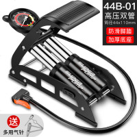 [补贴10%]电动电瓶车脚踩打气筒自行车摩托家用充气泵汽车用高压简脚踏气筒 高压双管精准表-180PSI[质保10年