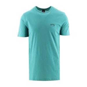 Hugo boss纯棉圆领短袖T恤男撞色设计百搭休闲舒适春夏必备 蓝色 XL