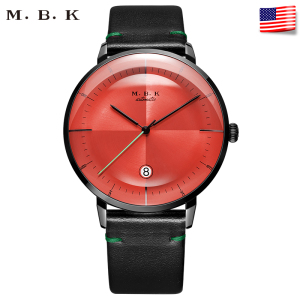 M.B.K欧美品牌法拉利系列时尚男表全自动机械表 男士简约防水简约手表男潮流单日历腕表M1008-2F