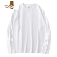 YANXU260g长袖t恤男复古厚实打底衫男生潮牌纯色大码男装