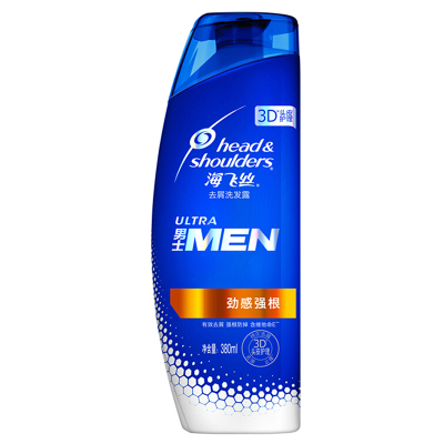 海飞丝(Head&Shoulders)男士去屑洗发露强根防掉型洗发水380ml宝洁出品