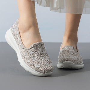 Skechers斯凯奇女鞋新款运动鞋透气单鞋一脚穿软底休闲鞋浅口单鞋8730068-TPE ZP