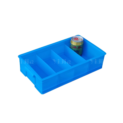翌嘉YJ4120641 蓝色塑料收纳分格分类螺丝配件多格盒 4分格 353*204*85