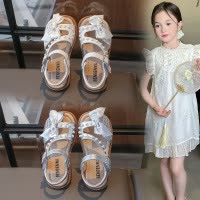 儿童串珠包头凉鞋20266夏季新款韩版蝴蝶结女童公主鞋沙滩鞋