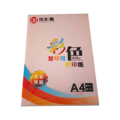优彩嘉 彩色复印纸 打印纸 A4 80g 100张 混色 FYZ01 包
