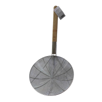 炯毅 漏勺不锈钢捞勺厨房漏筛饭店用漏瓢滤网勺细网专用笊篱油漏 笊篱 4目32cm 把