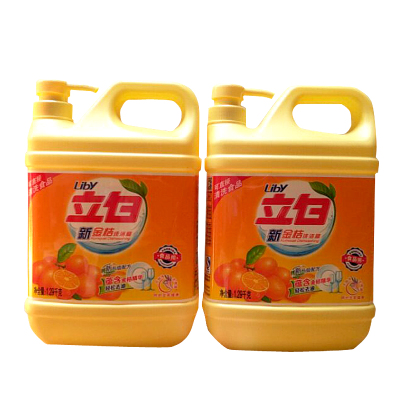 新金桔洗洁精1.29kg*2瓶洗碗大桶家庭装餐具专用包邮促销