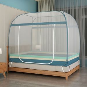 蚊帐蒙古包免安装可挂风扇家用全底无底1.5双门学生宿舍0.9米