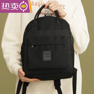 NEWLAKE®书包女夏简约大学生日系小背包白色古感少女原创小众双肩包