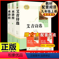 [人教版 必读3册]九上艾青诗选+水浒传 [正版]九年级下册必读名著我是猫契诃夫短篇小说选格列佛游记围城原著全译本注释人