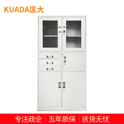 匡大 文件柜铁皮柜办公文件资料储存柜钢制偏三斗文件柜内含保险柜 KDT370