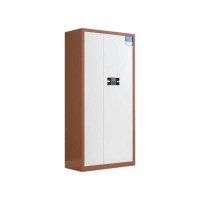 豪利特保密柜财务档案柜文件柜办公室资料储物柜保险柜通体咖框白门-电子密码锁