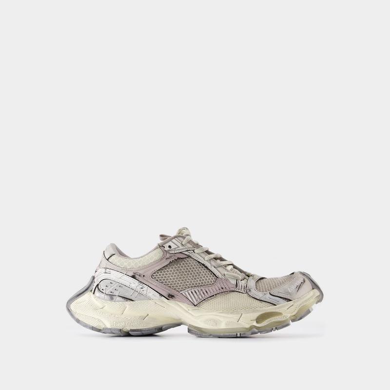 巴黎世家(Balenciaga)多彩合成革拼接网布女士跑鞋轻便舒适运动休