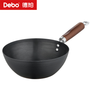 德铂Debo 欧岱拉无涂层炒锅炒菜锅精铁锅DEP-864