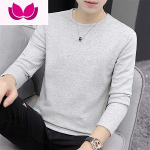七斓莫代尔秋装男士长袖t恤圆领秋季内搭打底衫秋衣大码小衫