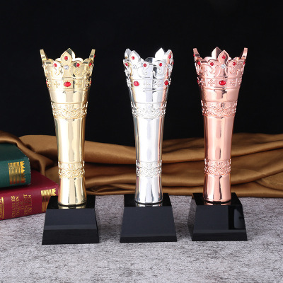 优佚金属奖杯水晶工艺品奖杯奖牌公司年会颁奖赛事水晶底座270*80*80mm/个