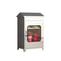 正斌304不锈钢柜消防救援器材箱防护用品柜室外微型消防站带雨棚850*550*250(加厚201材质)不含器材