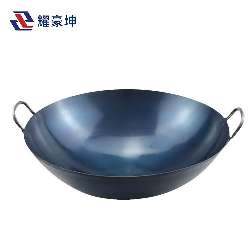 耀豪坤 传统老式双耳铁锅(已开锅)T-60CM/个