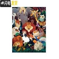 三维工匠钻石画2019新款动物世界满钻水晶砖十字绣客厅儿童房 [钻石画][动物乐园100*125CM][满钻全贴送工具]