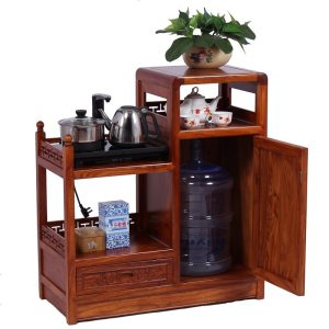 茶水柜酒水柜客厅储物收纳柜实木中式茶柜餐边柜茶车台净水桶柜