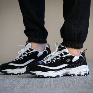 Skechers/斯凯奇男鞋新款复古厚底熊猫鞋轻质缓震运动休闲鞋52675-BBK ZP