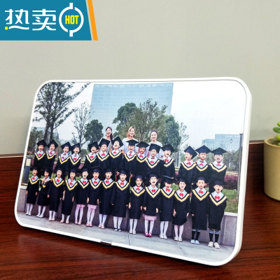 敬平幼儿园毕业照集体照大合影会议合照相框摆台挂墙洗照片定制装裱 拉米娜版画20个起单价 不可使用优惠券 24寸40x60