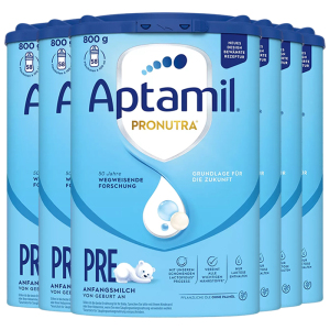 [6罐装]Aptamil德国原装进口爱他美经典版pre段0-6个月婴幼儿配方奶粉800g