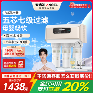 安吉尔净水器J2605-ROB60(A8)家用直饮无桶净水机厨房自来水过滤芯反渗透RO过滤V6