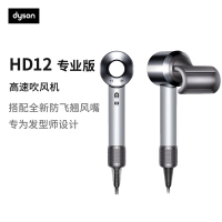 戴森(DYSON) HD12吹风机 新一代电吹风 Dyson Supersonic 负离子护发速干 理发师专业版 银灰色