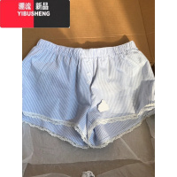YIBUSHENG少女甜美蕾丝花边睡裤女季2024春新款休闲裤百搭大码家居短裤