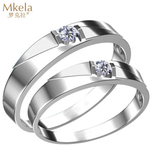 梦克拉 18k钻石戒指情侣对戒钻戒 钻石对戒情侣款结婚对戒 相遇 求婚结婚钻戒