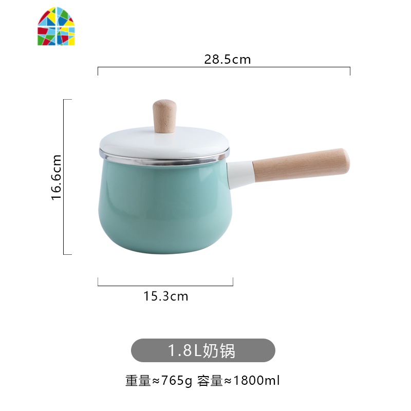 北欧风锅小奶锅家用双耳煲汤锅泡面锅炖锅燃气电磁炉 FENGHOU 3.3L-双耳锅