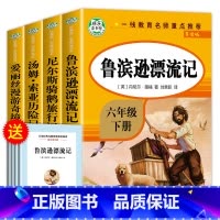 快乐读书吧六年级下(全4册) [正版]快乐读书吧六下全套4册小学生课外书籍鲁滨逊漂流记老师汤姆索亚历险记骑鹅旅行记鲁滨逊