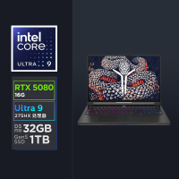 联想(Lenovo)拯救者Y9000P 2025 AI元启电竞游戏本笔记本电脑 定制(Ultra 9 275HX 32G 2T RTX5080 2.5K 240Hz)黑色